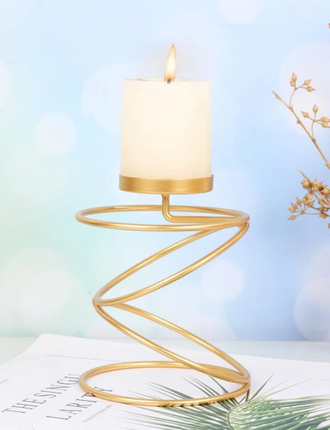 B H Handicrafts Gold Round Ring Metal Tealight Candle Holder, Table Decoration Candle Holder Stand, Diwali Candle Holder For Home Decor, Table Candle For Bedroom, Home Decor, Christmas Candle Set of 1 (B0CZ6YX7CC) Amazon Price History, Amazon Price Tracker