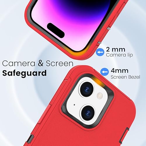 Miniatura 10 de Compatible con iPhone 15, iPhone 14, funda de doble capa a prueba de golpes de cuerpo completo iPhone 13, protección contra caídas de grado militar