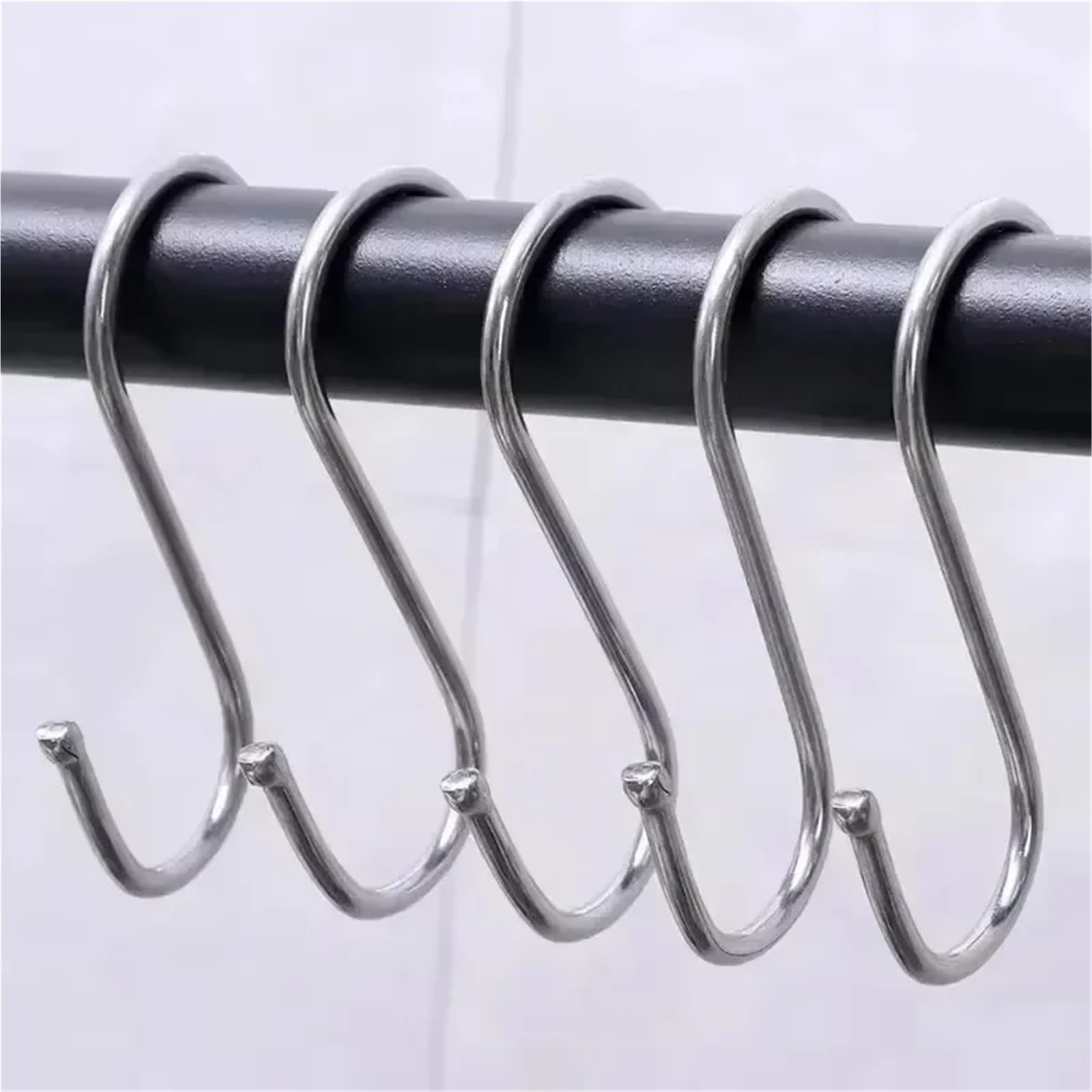 10–20 Stück S-Haken-förmige Haken for Küche, Badezimmer, Taschen, Kleidung, Handtücher, Pflanzen, for Aufhängen von Kleiderbügeln(10PCS,9.0cm)