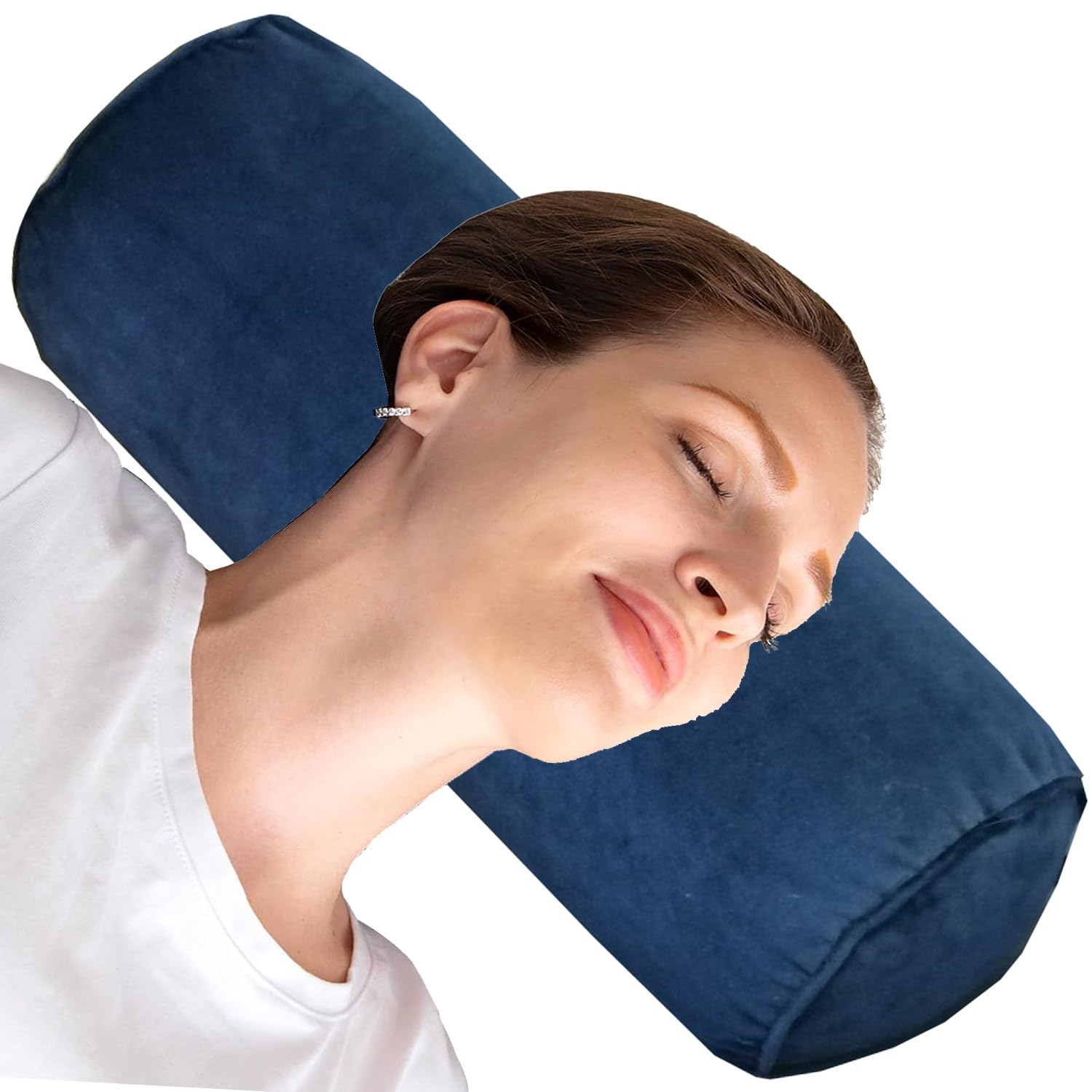 seokor Velvet Cylindrical Pillows Soft Comfort Neck Roll Pillow Removable Washable 12/16/18/20/32in Full Moon Bolster for Sleeping/Head/Neck/Back/Legs/Yoga(B3,12x80cm/4.7x31in)