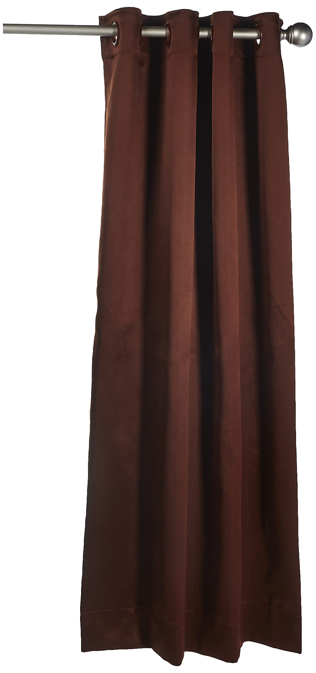 WBK5004 Blackout Curtains, 300 GSM Faux Silk, Brown, 118 cm x 152