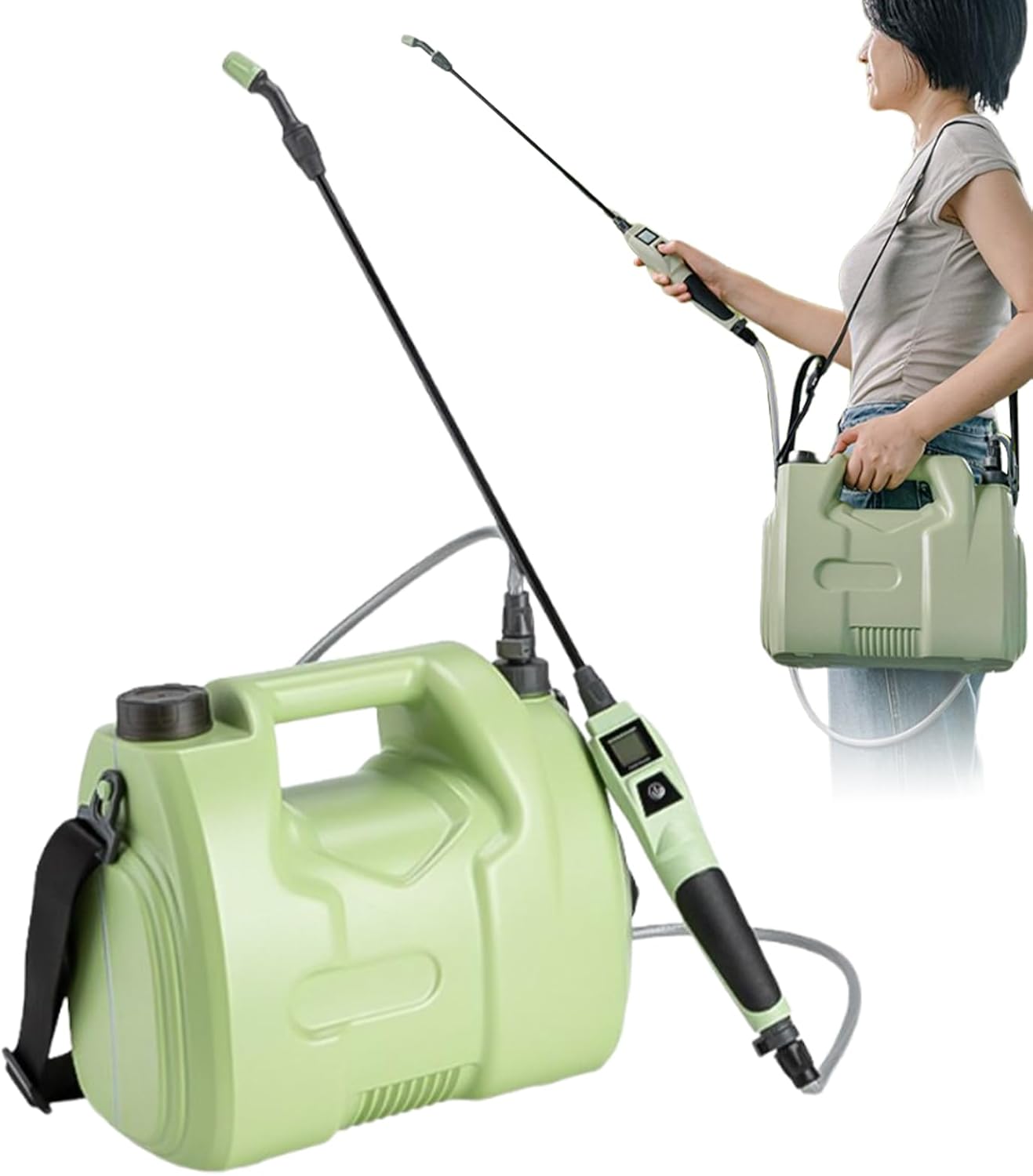 芝生スプレー - 5リットル USB充電式 水スプレー 肥料タンク | 水ポンプスプレー | 農場 庭 車洗浄 農業用