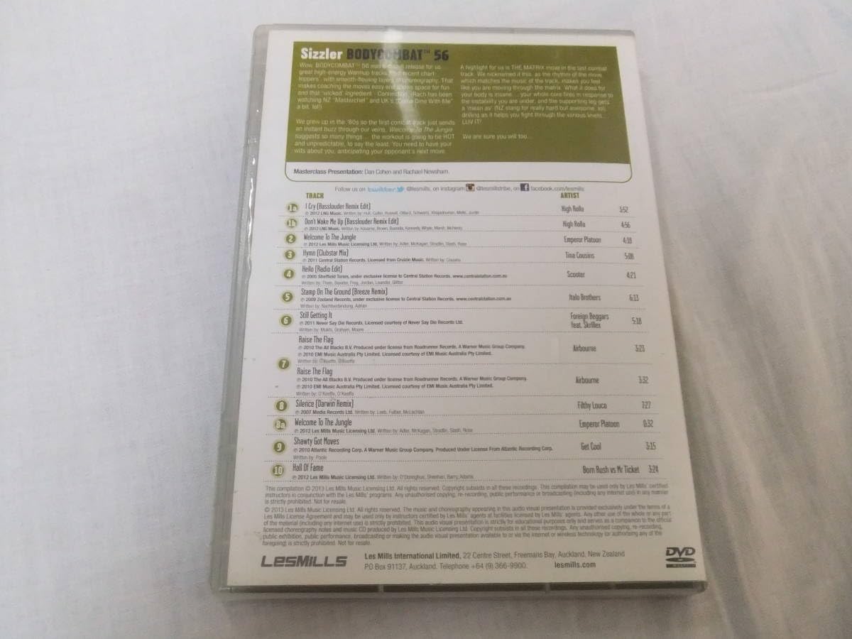 Amazon.co.jp: 再生良好 ：貴重 レスミルズ ボディコンバット 56 DVD