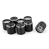 Uxcell a16012700ux0420 8pcs 6mm Hole Dia Metal Lamp Dimmer Rotary Switch Knob Control Black (Pack of 8)