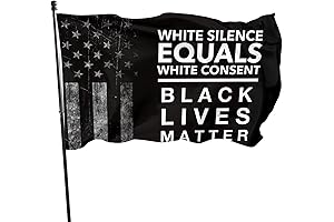 White Silence, White Consent Black Lives Matter Flag 3x5ft, Fight for Justice