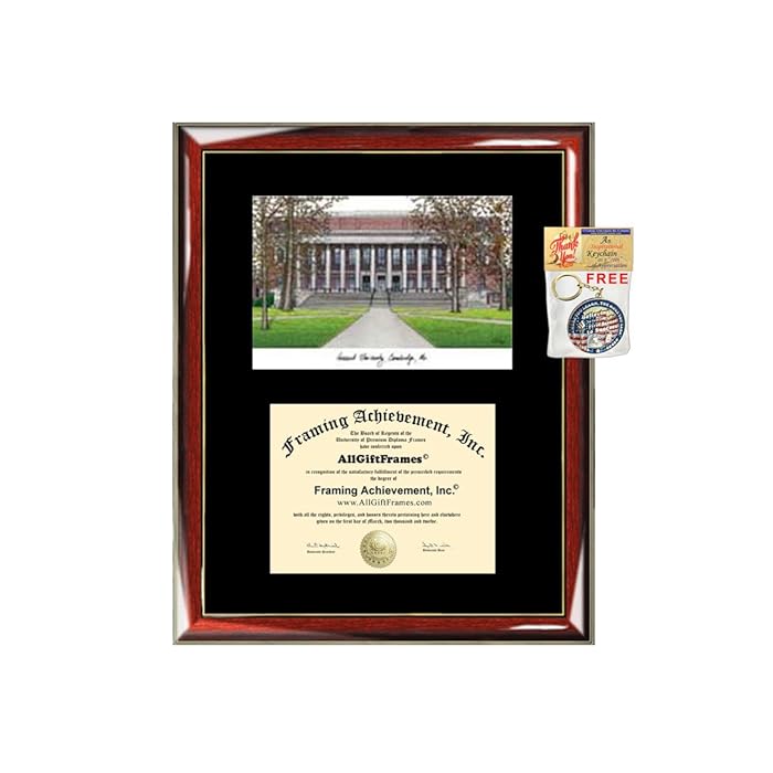 Buy Harvard University Diploma Frame Lithograph Premium Wood Glossy