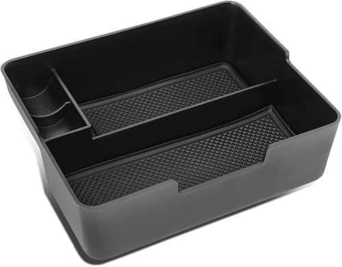 Auto Dynasty Bandeja organizadora de consola central frontal, caja de almacenamiento compatible con Tesla Model 3 2017 2018 2019