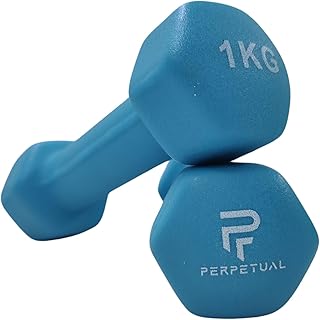 Perpetual Dumbbells Available in 0.5kg/1kg/1.5kg/2kg/3kg/4kg/5kg (2 Units) and Sets 6/12/16/22/30kg Lightweight Weights Sm…