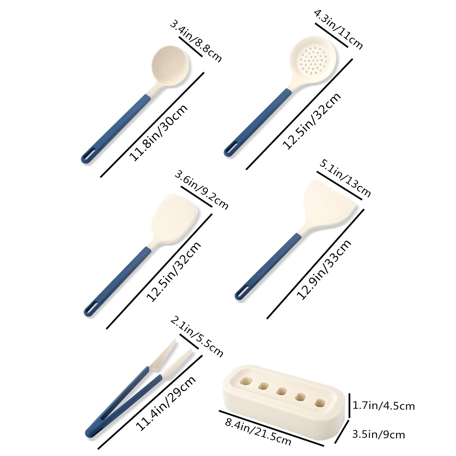 6 Stück Küchenhelfer Set, Silikon Küchenset Küchenutensilien,Antihaft Hitzebeständiger Kochbesteck Kochutensilien Set Für Kochen, Gesund, Leicht Zu Reinigen