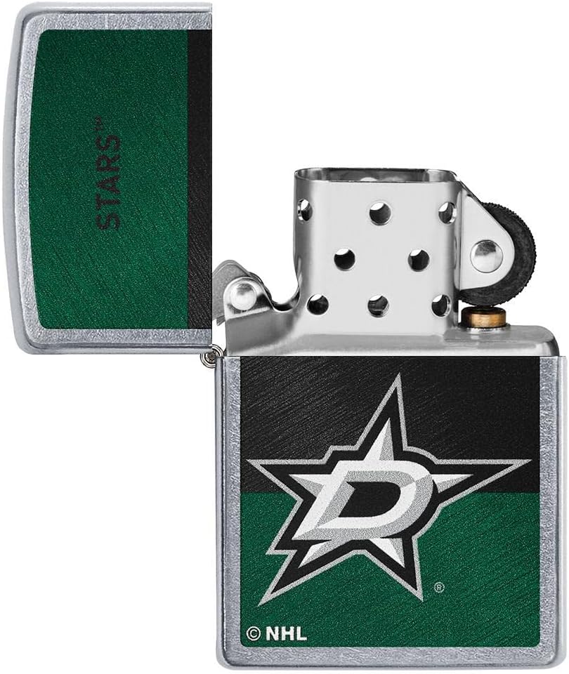 Zippo Lighter - Personalized Customize Message Engrave on Backside for Dallas Stars NHL Team 48037