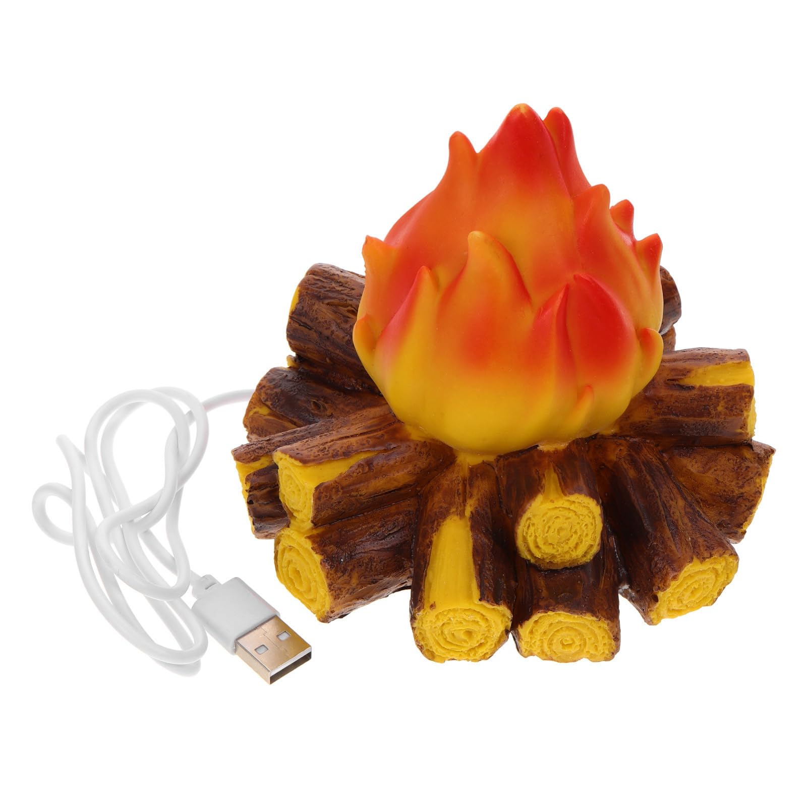 TOYANDONA 3 Piezas Lámpara de Mesa Efecto Llama Led, Resina, USB para