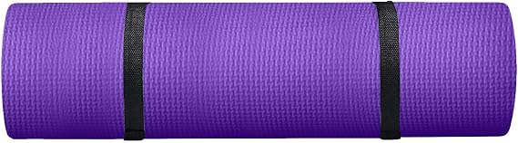 Yoga Mat Thick,2025 New Upgrade 1/5 Thick Anti-Tear Non Slip High Density Exercise Yoga Mat with Carrying Strap,Black Yoga Mat for Floor,Workouts,Gym,Fitness,Home Yoga,Stretching,Pilates