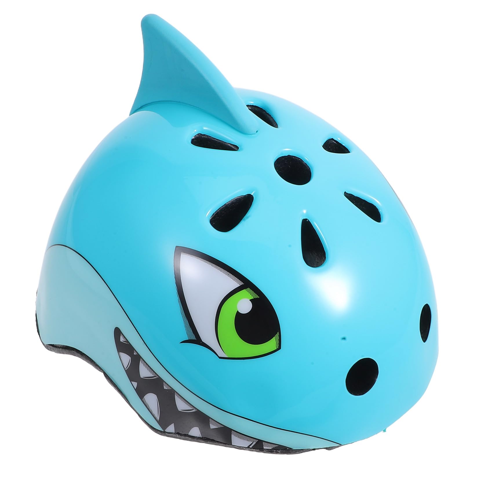 Casco de Bicicleta Niñas Ajustable Diseño de Tiburón 3D, Tamaño S 50-54cm, Material Plástico, Ventilación Aire y Protección contra Impactos para Ciclismo y Patinaje