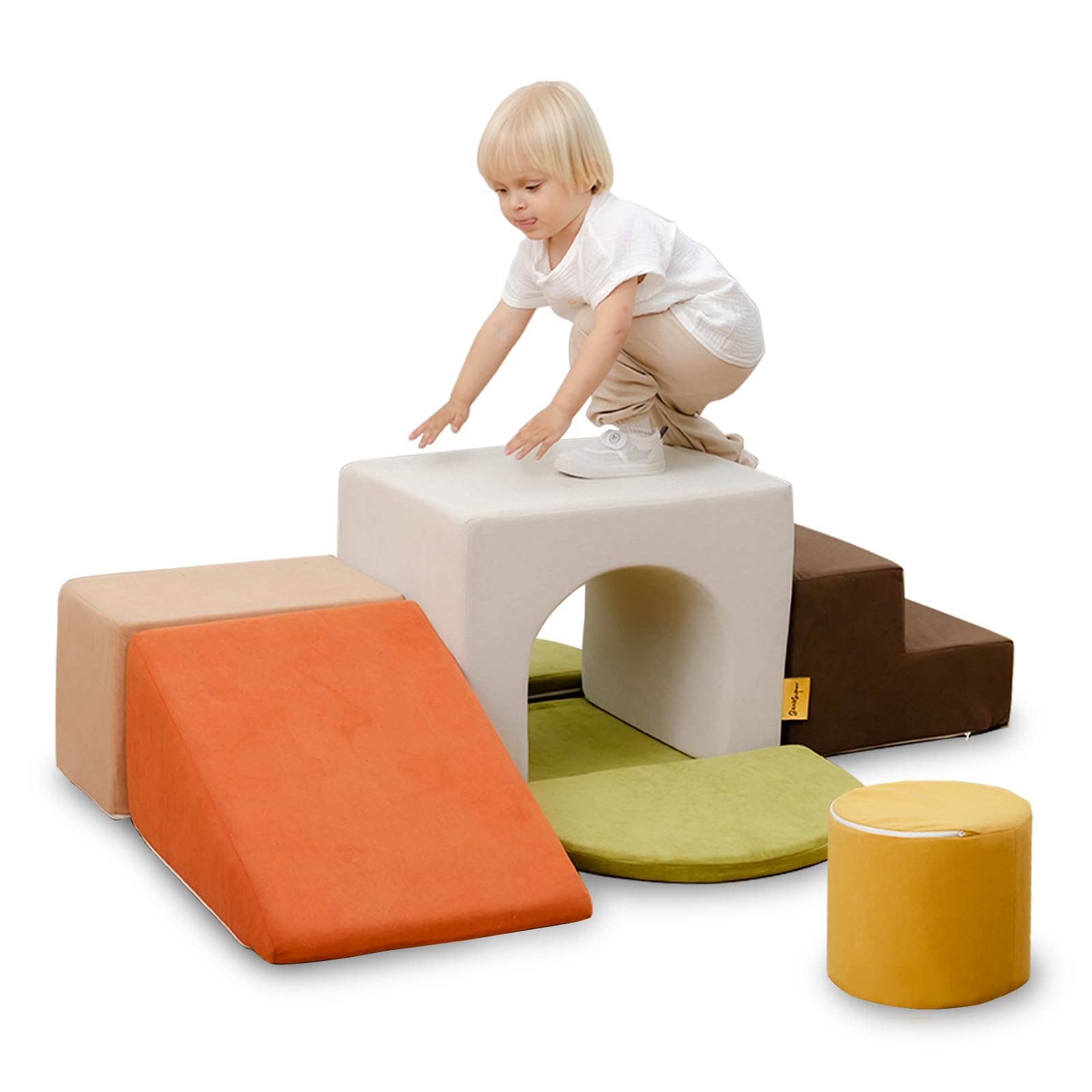 BanaSuper Kids Foam Climbing Blocks, Foam Blocks for Climbing and Crawling, Psychomotor Obstacle Psychomotricity for Children, Montessori Toys, (Colorful)