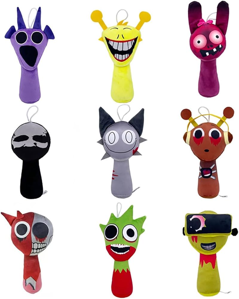 Amazon.co.jp: スプランキー ぬいぐるみ セット 20CM Sprunki 人形