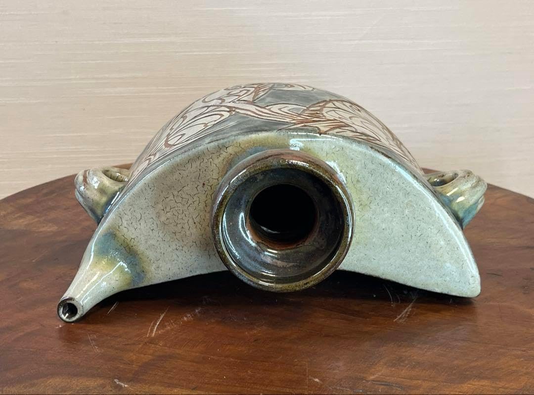 森岡成好とくり（南蛮窯変徳利）共箱 ※海外発送の場合、木箱は付属