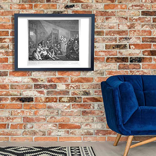 Affiche William Hogarth encadrée grand format mat pour décoration rétro - 3