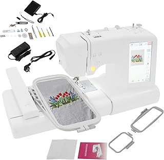 Computer Näh- und Stickmaschine,96 integrierte Stickmuster und 162 integrierte Nähmuster, Computer-Nähmaschine,7-Zoll-LCD-Bildschirm und LED-Nählicht