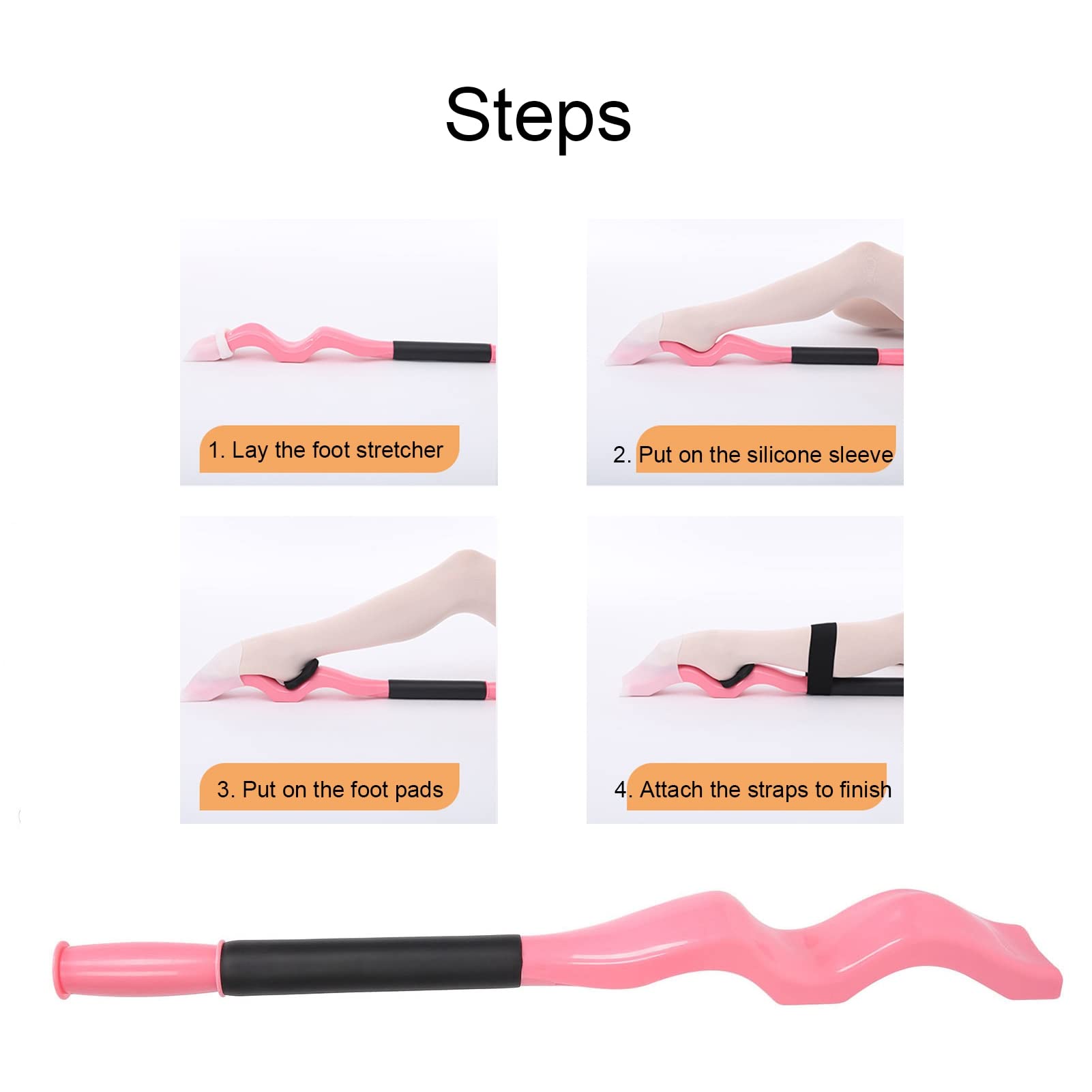 Bewinner Conjunto de Bandas Elásticas para Pies de Ballet Profesional para Bailarines - Camilla para Pies Portátil con Bolsa para Entrenamiento de Flexibilidad de Yoga, Latín, Empeine y Tobillo