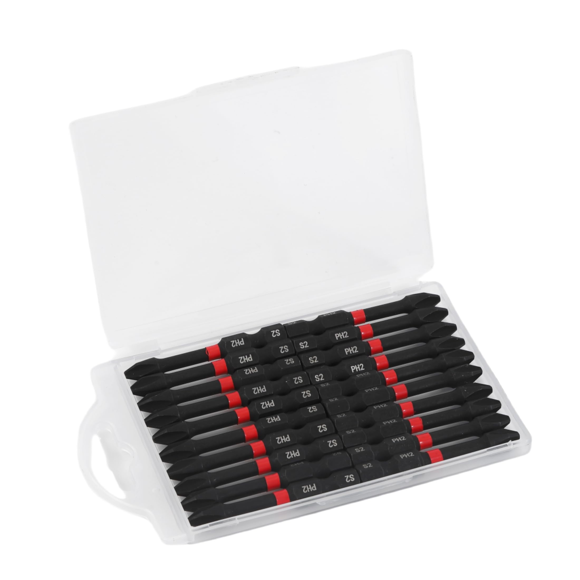 12 Stück Kreuzschlitz-Bits PH2 #2 – Aus S2 Stahl, Magnetisch, 5,1 Cm Lang, Mit 1/4" Sechskantschaft