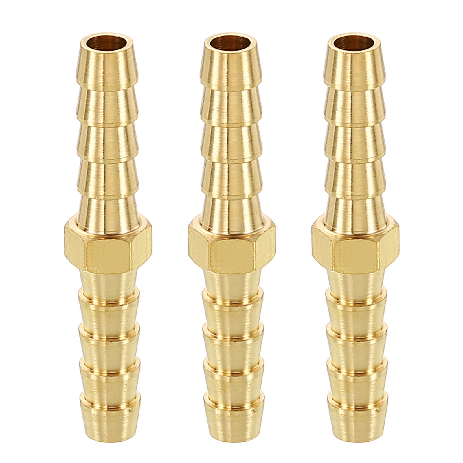 METALLIXITY 20Pcs Brass Hose Barb to Adapter 1/4" Barb x 1/4" for Automotive, Motorcycle, Marine, Truck, RV Fuel Systems