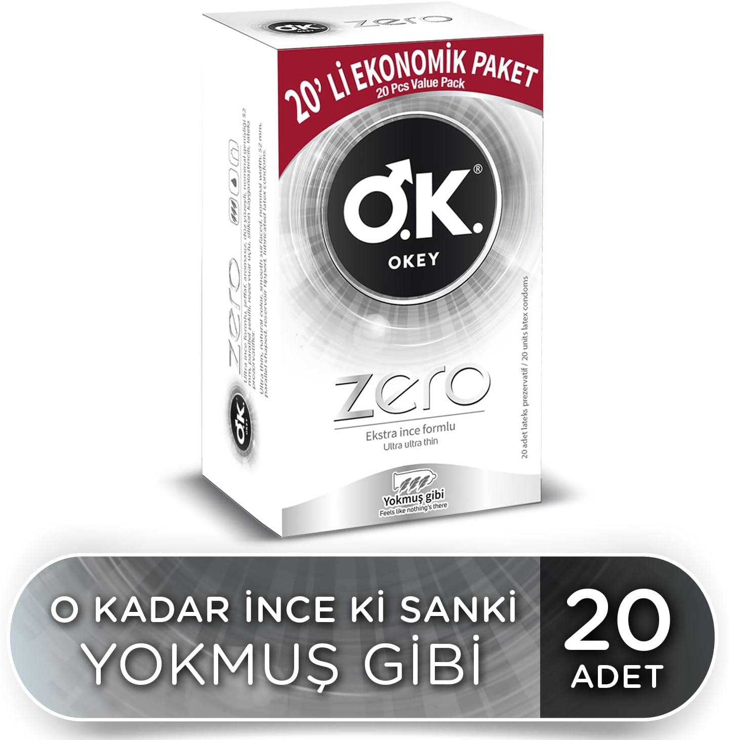Okey Zero 20'li Ekonomik Prezervatif
