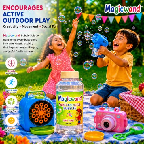 Image of Magicwand Bubble Gun Refill Liquid【1 Litre】【Made in India】【Please Do Not Add Water,Use As Delivered】