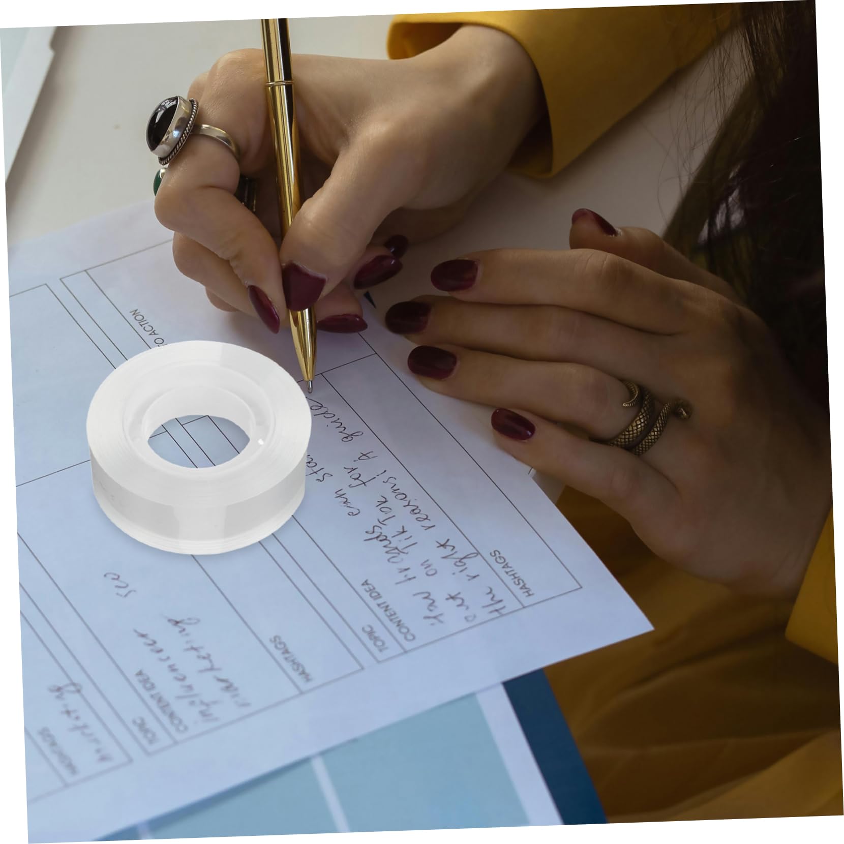 Nastro Adesivo Trasparente 48 Pezzi, Ricarica per Dispenser | Festa Scuola Decor, Uso Quotidiano, Correzione senza Sforzo, Formato Portatile per Studenti e Ufficio