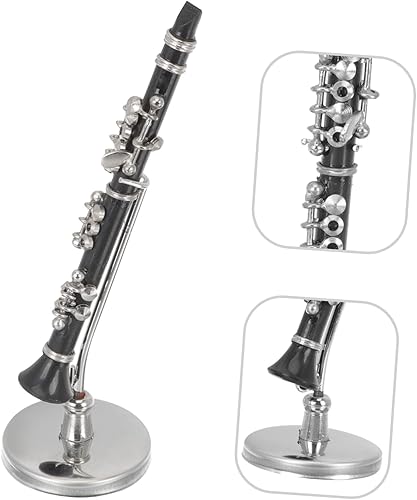 Miniatura 4 de Vaguelly 2 juegos miniatura Clarinete Bajo Modelo Juguete Instrumento Musical Clarinete Miniatura Decoración del Hogar Accesorio
