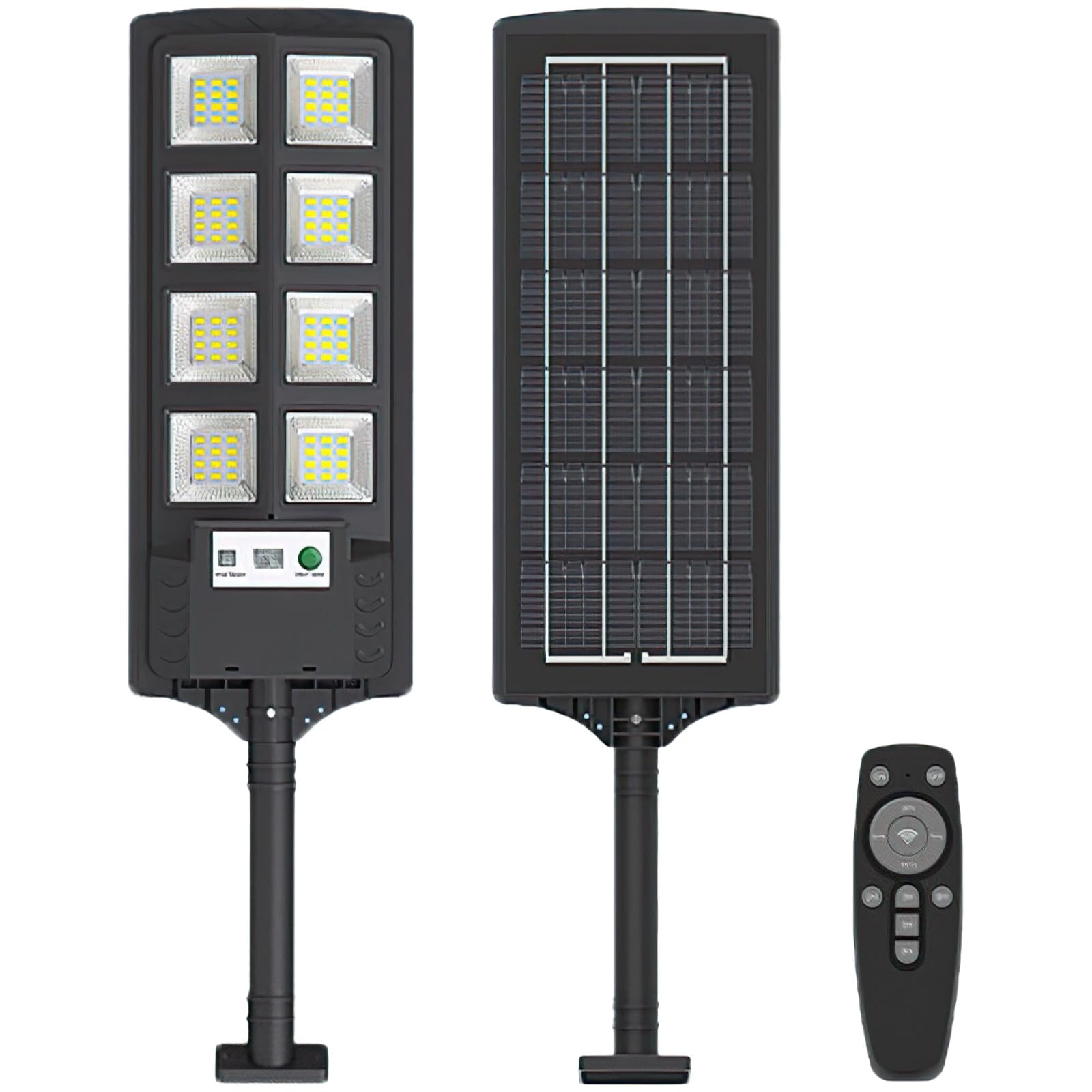 Solarna lampa ścienna LED z czujnikiem ruchu, zawiera pilot, idealna do ogrodów, dziedzińców i tarasów