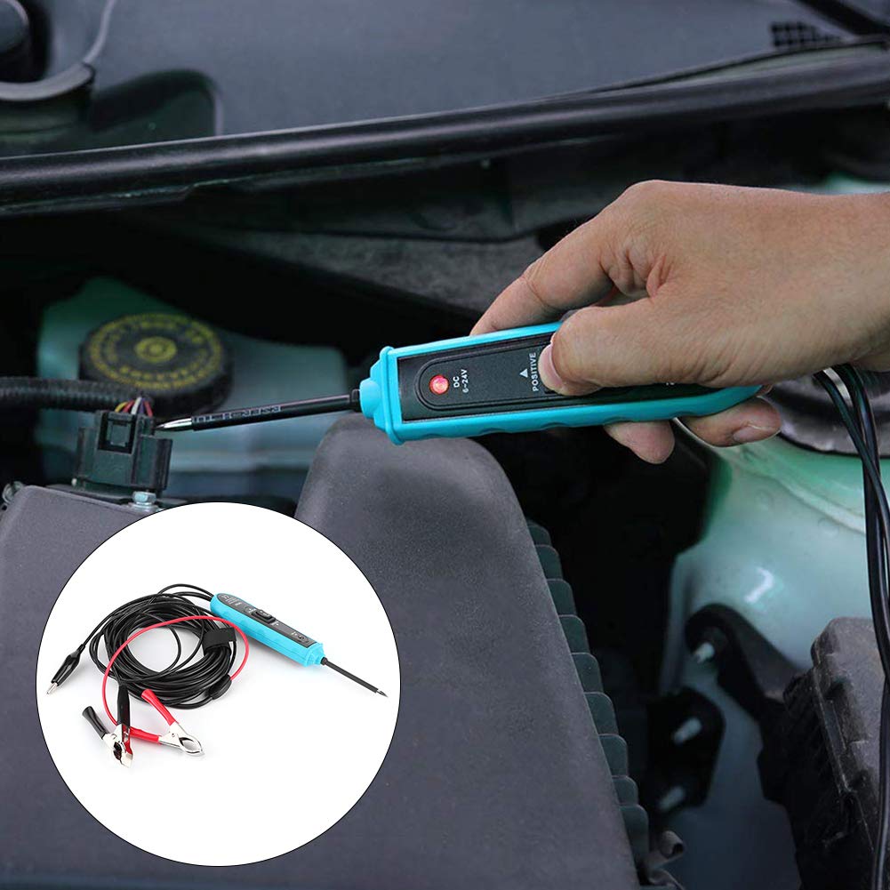 spannungsprüfer 6 24v,6-24V Kfz Stromkreistester Diagnosesystem, Auto Spannungsprüfstift Elektrisch Schaltkreistester Spannungsprüfer Teststift Diagnosewerkzeug mit LED-Licht für Automotive RV Yacht