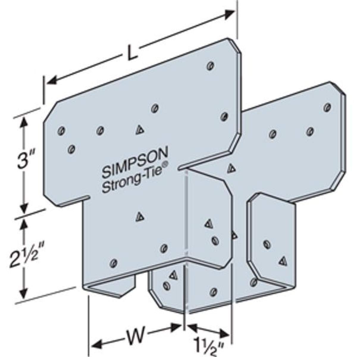 Simpson Strong Tie ac6ss-20 Simpson strong-tie 6 x regolabile post tappo in acciaio INOX