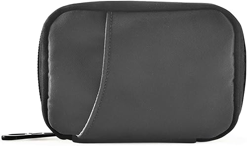 Kigai Pastillero negro de color sólido, portátil, semanal, diario, pastillero, organizador con cremallera para vitaminas, medicamentos, suplementos