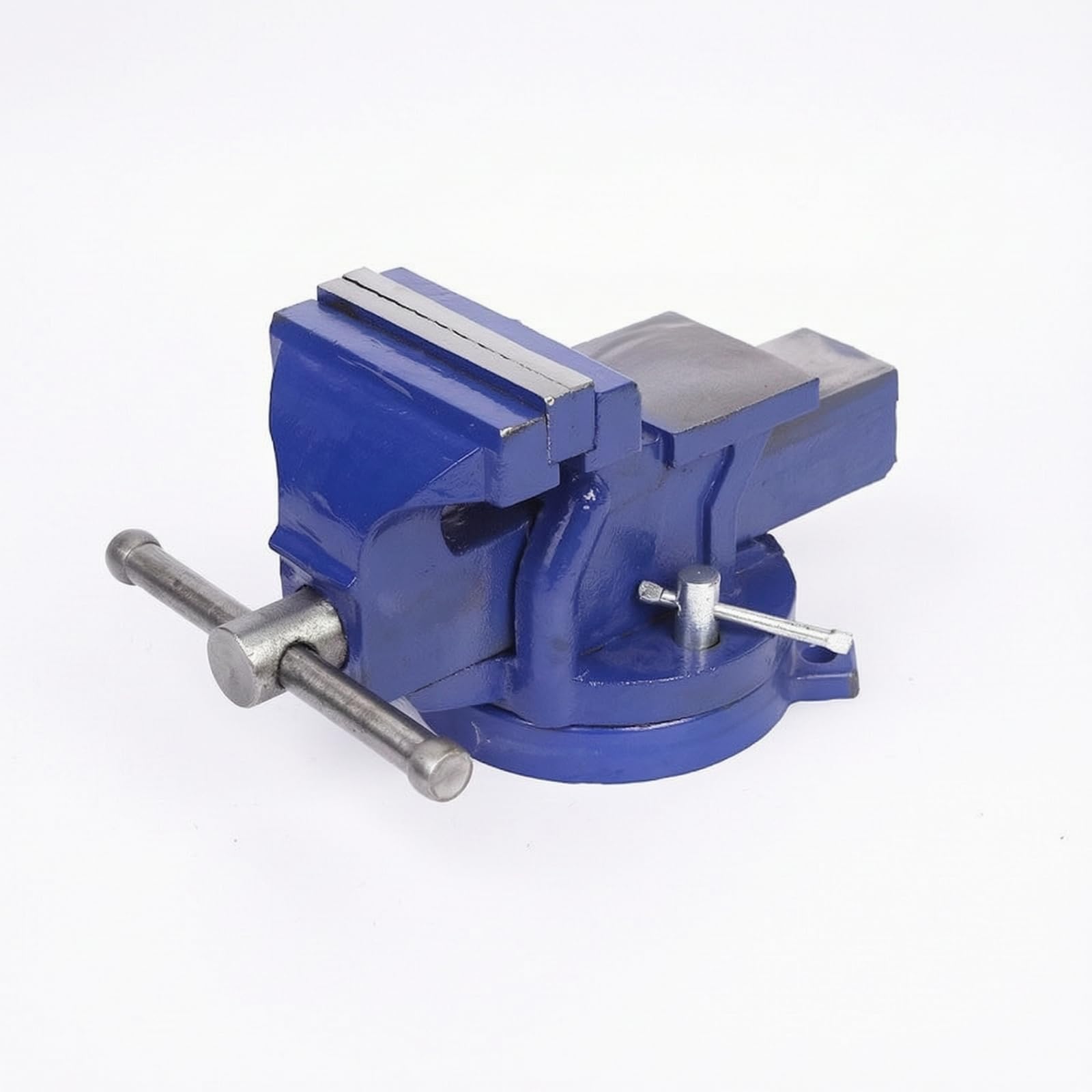 Colcolo Tornillo de con Base Giratoria Bloqueable y Placas de Mordaza de Acero Sujeción Firme y Superficie Plana Adecuado para Carpintería Metal y Mantenimiento, 4 Pulgadas