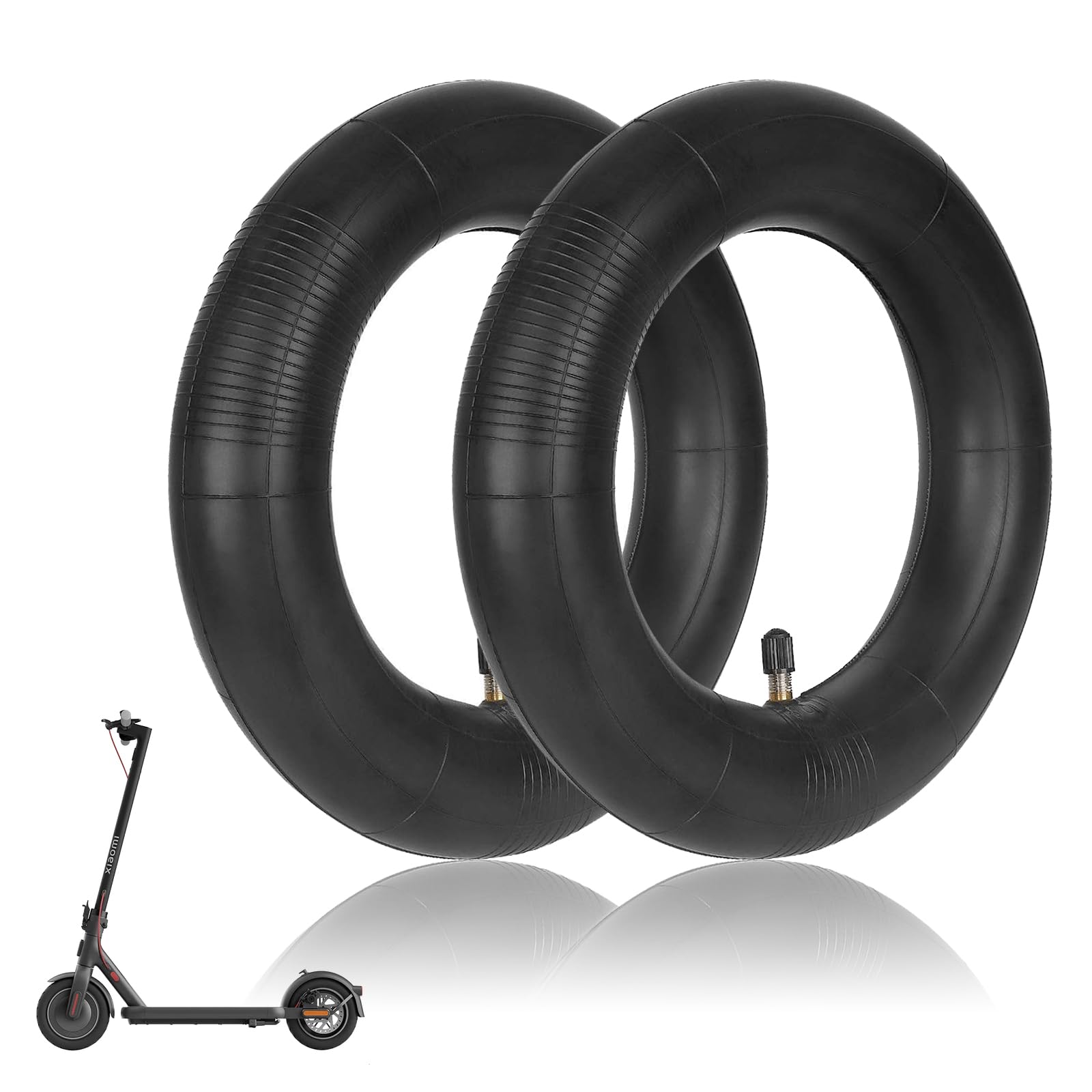 250 * 54 Cámara de Aire para Xiaomi 4 Mi 4 Patinete Scooter eléctrico 250 x 54 Válvula Recta Cámara interna gruesa para Rueda Delantera Trasera (2 piezas)