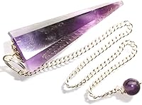 Vista 3 de Wixine 1 péndulo de cristal de cuarzo con punta de amatista