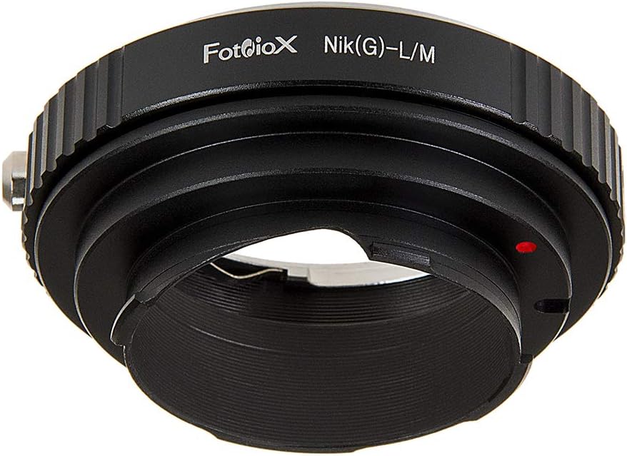 Fotodiox Lens Mount Adapter with Leica 6-Bit M-Coding - Nikon Nikkor F Mount G-Type D/SLR Lens to Leica M Mount Rangefinder Camera Body with Built-in Aperture Control Dial, Black