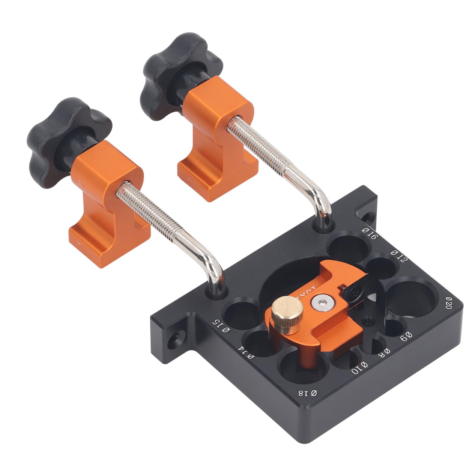 Dowel Maker Jig Kit, 8‑20mm Adjustable Dowel Cutter Dowel Plate with Carbide Blade, 9 Holes Aluminum Alloy Dowel Round Rod Auxiliary Tool for Wooden Rods Sticks Woodworking