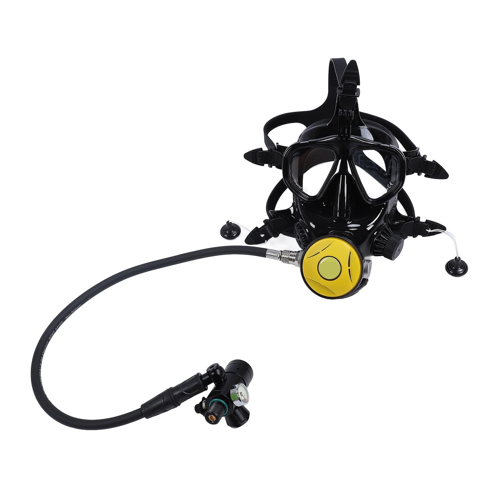 Tanque de Buceo, de Buceo Portátil de 1L para Entrenamiento de Respiración Subacuática con Gafas de Cara Completa