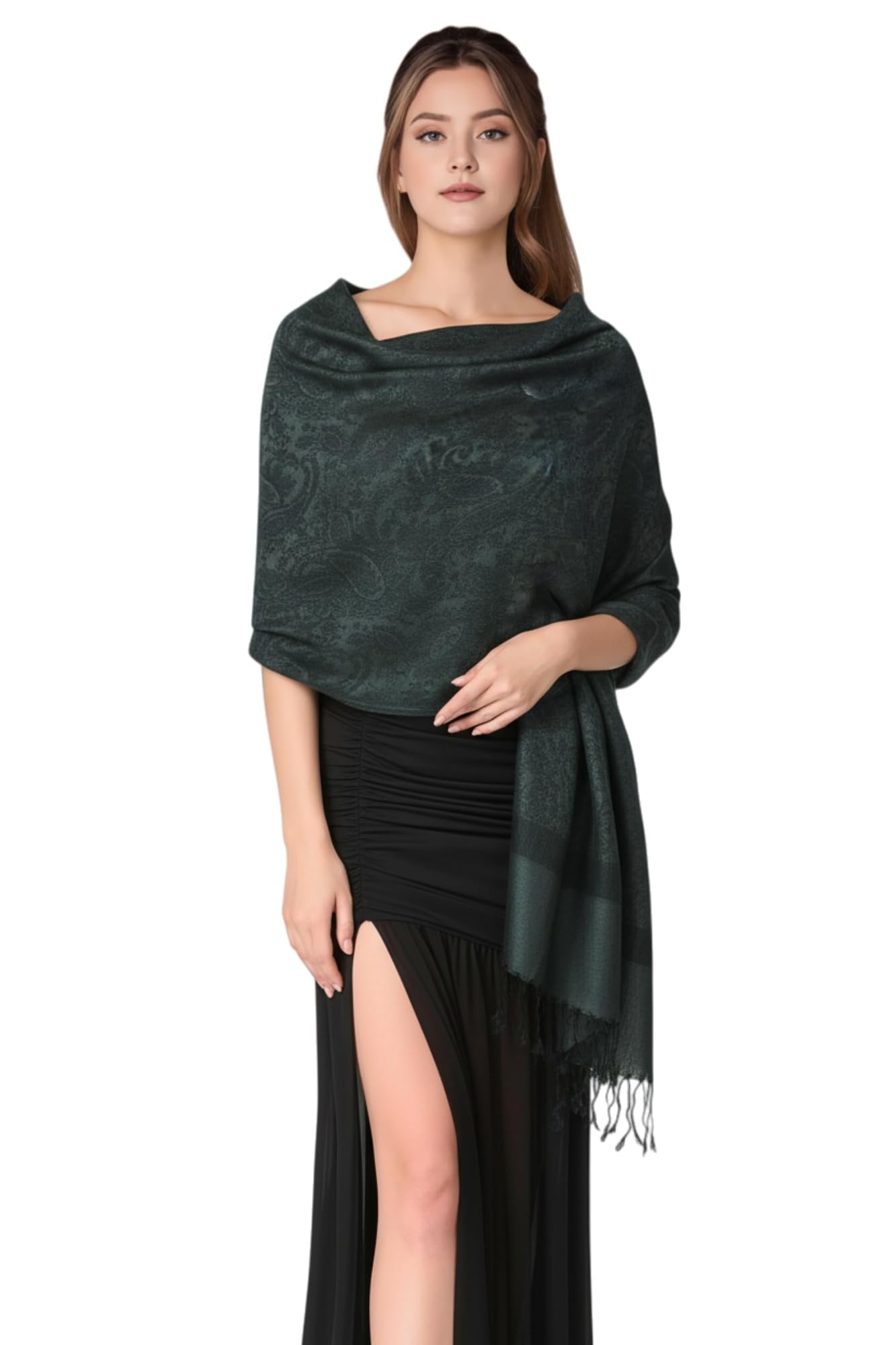 PASKMLNA Paisley Jacquard Pashmina Shawl Wrap Scarf Stole