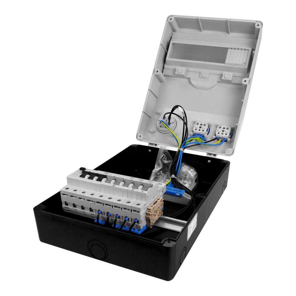Distribuidor de corriente SEZ TD-S/Fi 1 x 16 A 2 x 230 V de la pared de obra de distribución cuadro de 6718