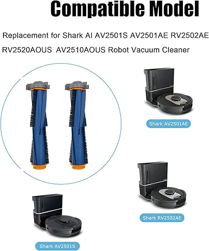 Miniatura 2 de Piezas de repuesto Cepillo de rodillo para Shark AI AV2501S AV2501AE RV2502AE RV2410WD RV2610WA RV2610WD RV2620WD RV2520AOUS AV2510AOUS Cepillo