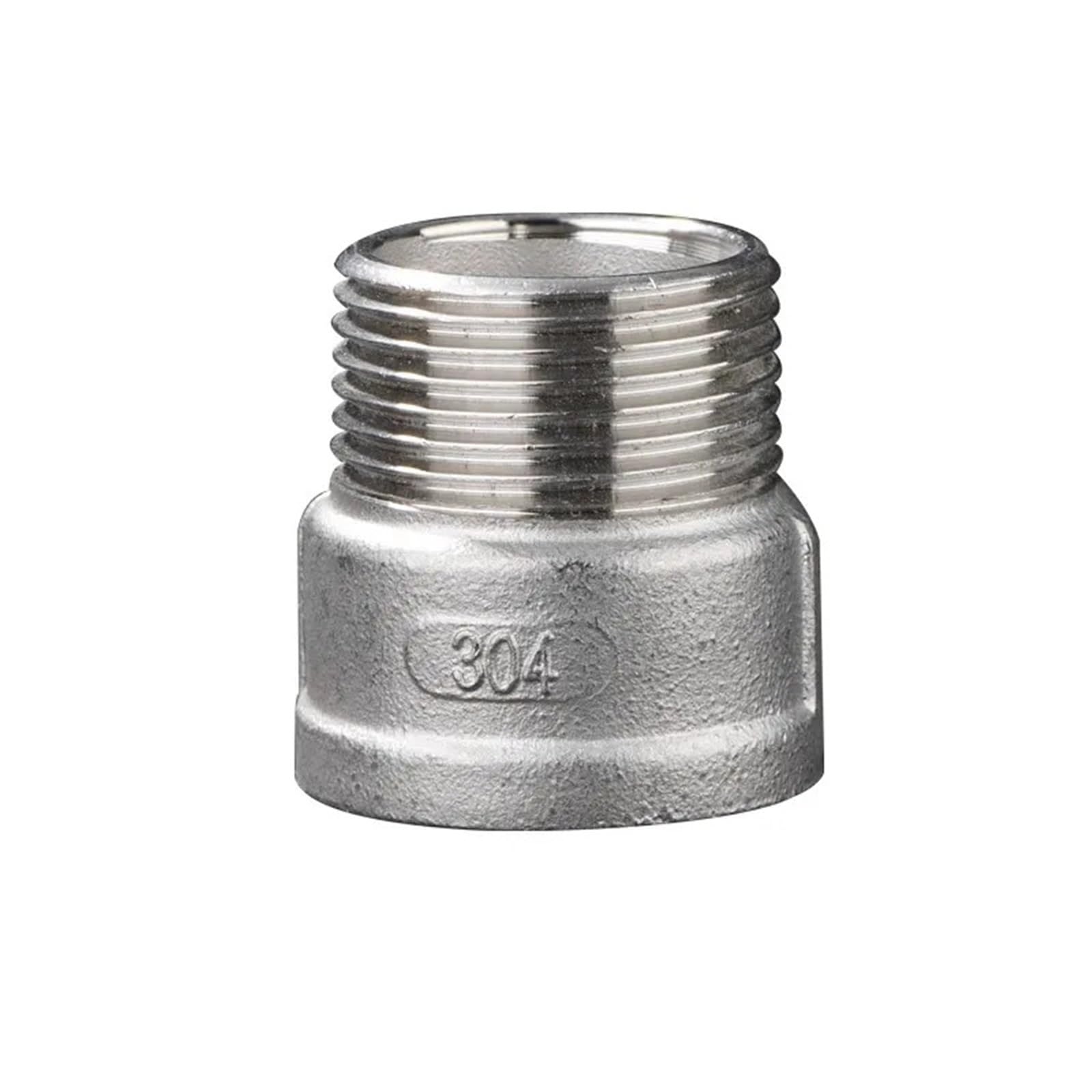 RUAJOGYNVM 304 Stainless Steel Inner and Outer Wires Directly Extended and Lengthened Equal Diameter Threaded Water Pipe Joint(1/8") RUAJOGYNVM