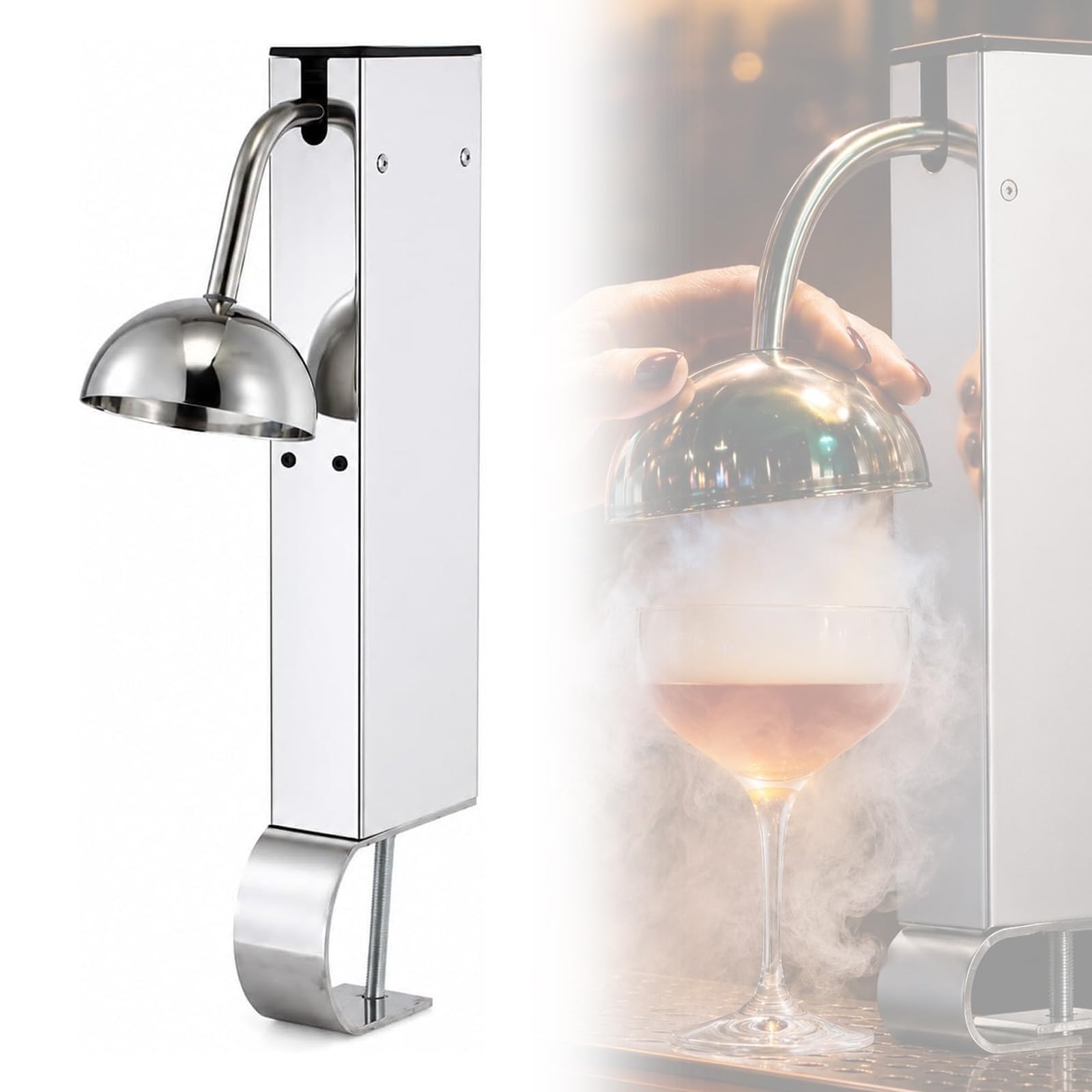 BeoyNot Commercial Glass Froster, 1 Cup in 8 Seconds, Stainless Steel Glass Chiller for Beer, Wine, Cocktails, CO2 Drink Chiller for Restaurant Bar