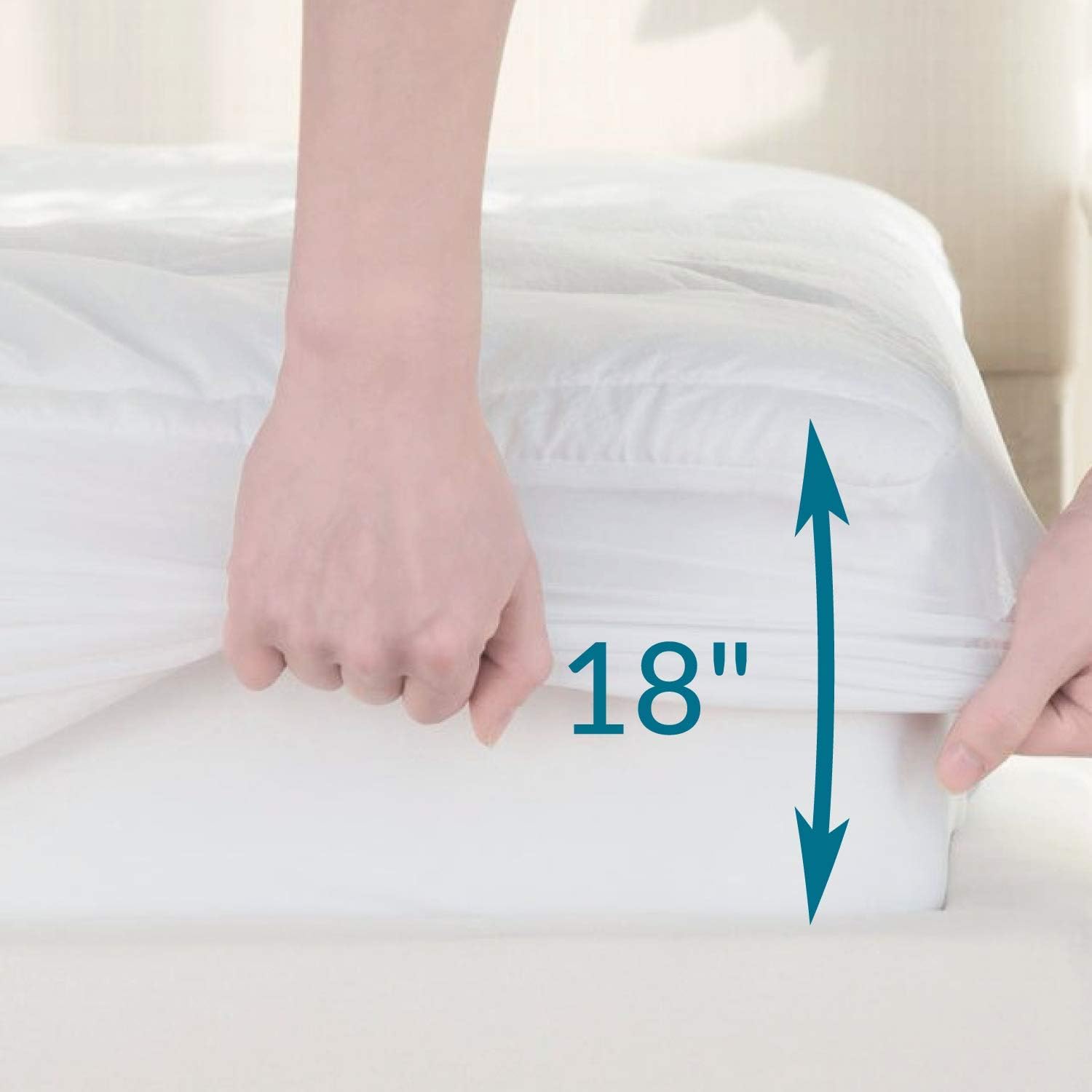 Bedsure Twin XL Mattress Pad Deep Pocket - Quilted Mattress Cover Extra Long for College Dorm PillowTop Hospital Mattress Protector, Fitted Sheet Mattress Cover, 39x80 inches, White : Home & Kitchen
