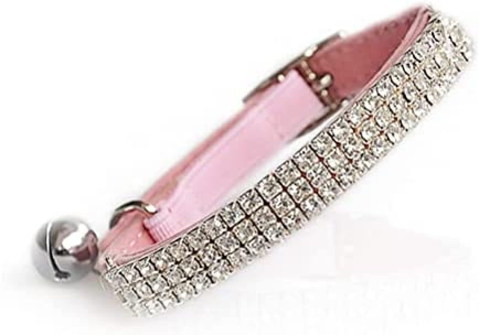 Collar De Cuero PU con Diamantes De Imitación para Gatos, Cómodo, Ajustable, De Terciopelo Suave, Acolchado, para Cachorros Y Gatitos, para Perros Pequeños,Constructive23