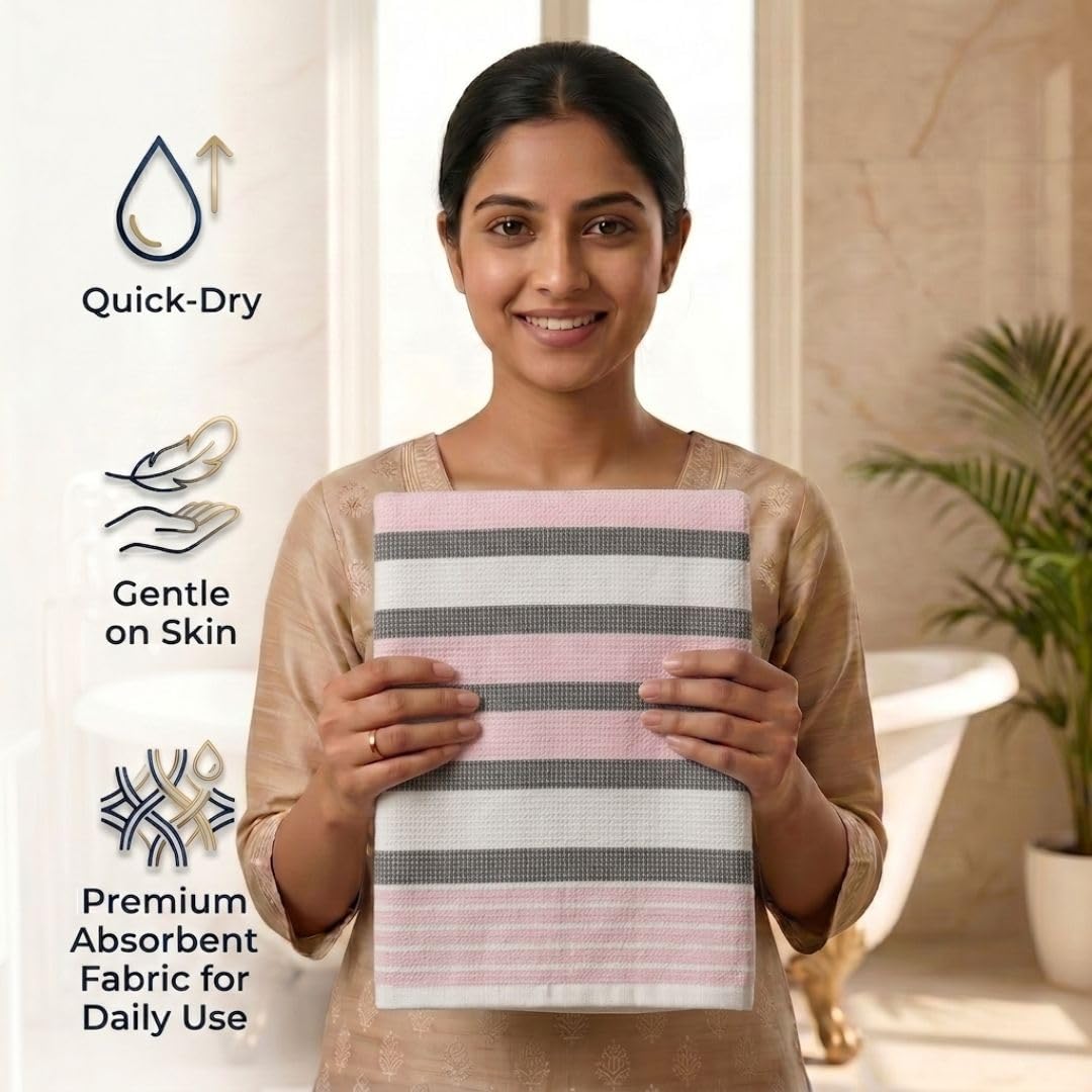 Athom Living Light Weight Cotton Premium Bath Towel 75x150 cm 3