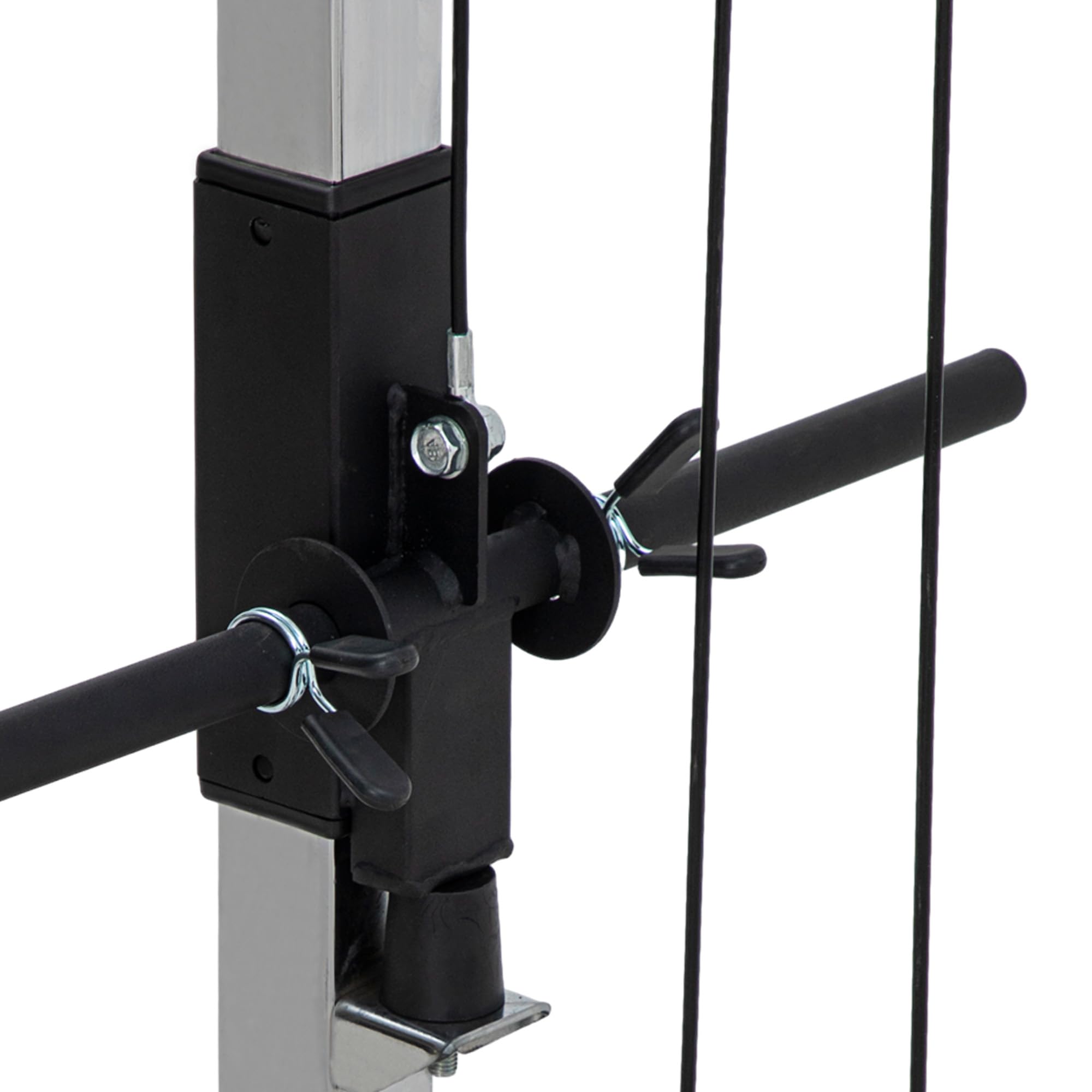 SPORTNOW - Estación de musculación doble polea cable Crossover tornillo de tornillo, carga libre con peso 2 x 50 kg - dim. 245 x 85 x 207 cm