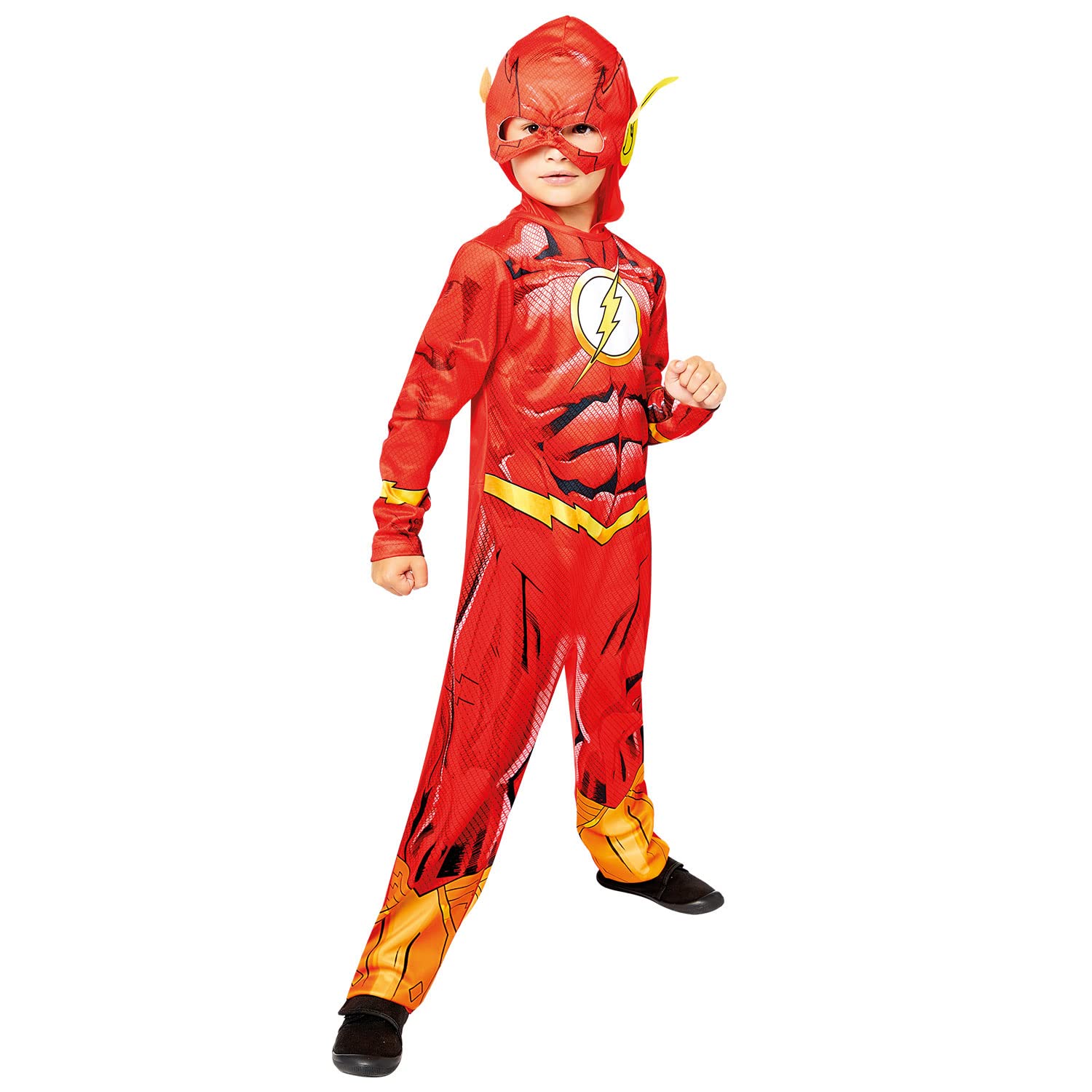 Amscan 9910119 - Oficjalny kostium dla dzieci Warner Bros the Flash Boys Sustainable Fancy Dress Wiek: 6-8 lat