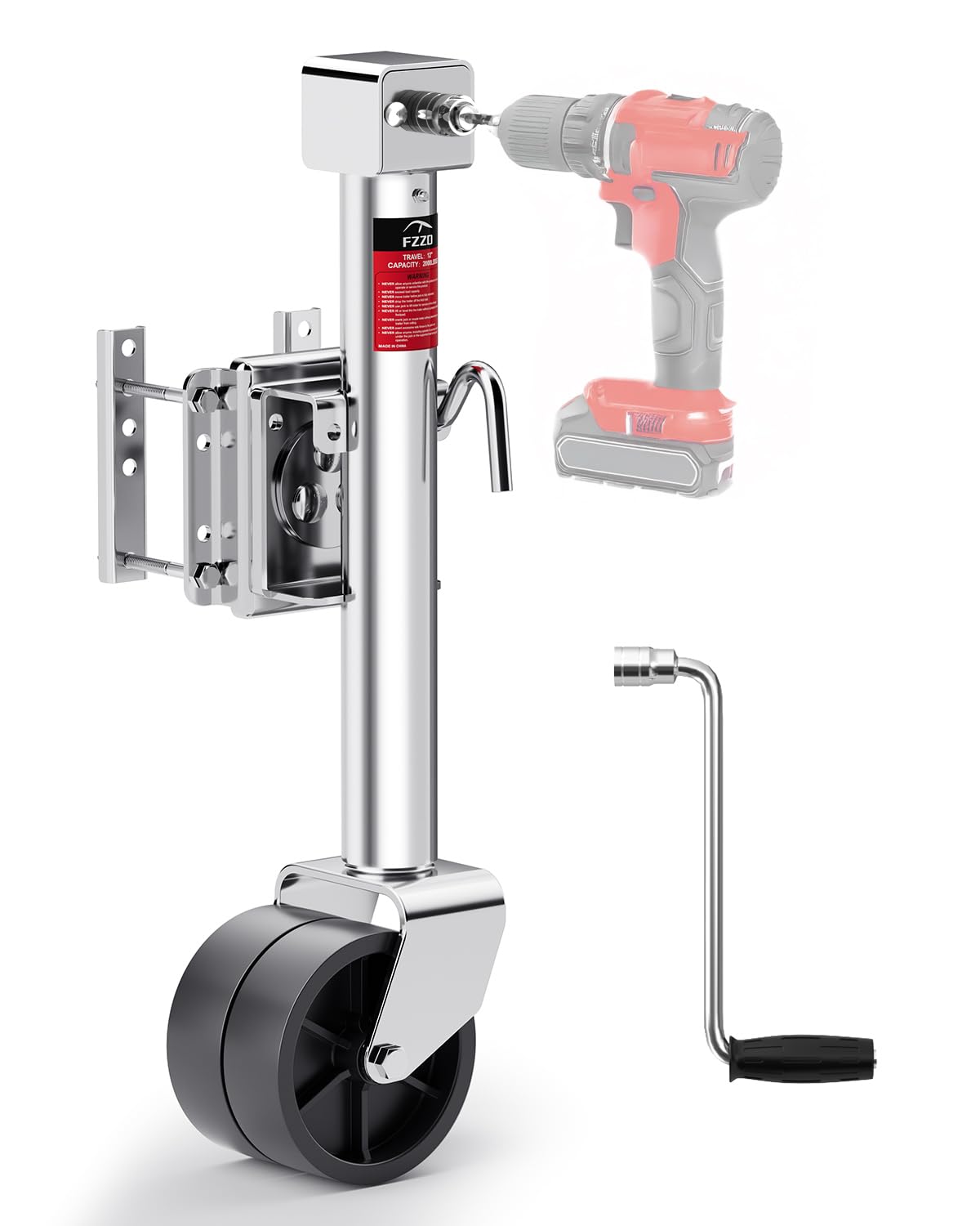 ●NO JACK HITTAZ Amazon.com: FZZD 2000lbs Trailer Jack with Dual Wheel, 20